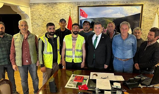 İşçilerden Başkan Demir’e hayırlı olsun ziyareti