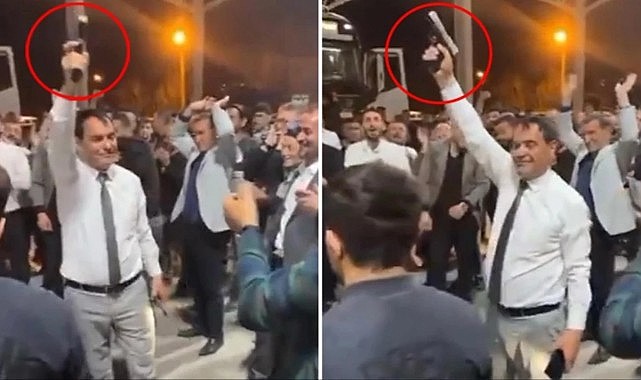 Isparta'da belediye başkanından silahlı seçim kutlaması