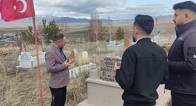 Ülkü ocakları başkanı Kay, ülkücü şehidi mezarı başında ziyaret etti
