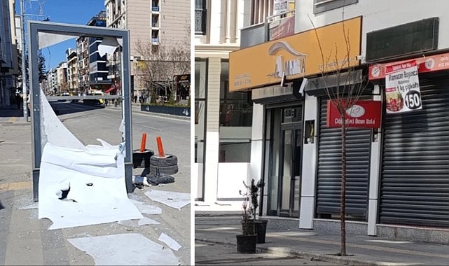 Van'da gece boyunca süren mazbata protestoları sonrası sokakların son hali! Esnaf kepenkleri açmadı