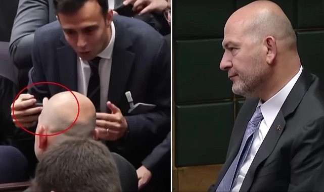 AK Parti grubunda gergin anlar! Soylu soru soran muhabirin cep telefonuna müdahale etti
