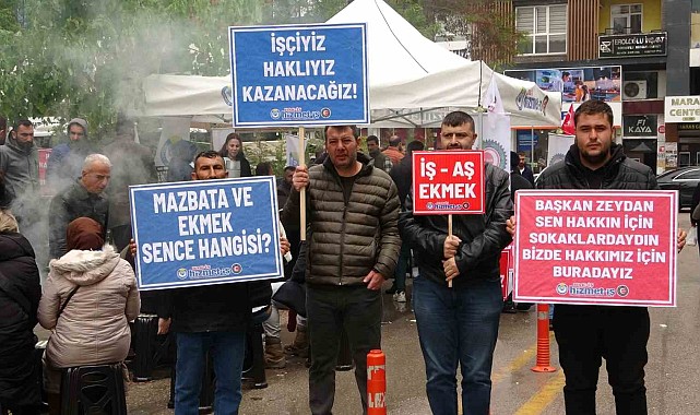 Van'da işten çıkarılanlar belediye önünde çadır kurdu