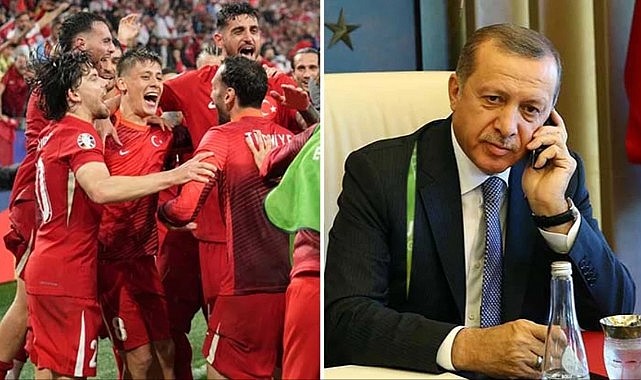 Cumhurbaşkanı Erdoğan'dan A Milli Takım'a tebrik telefonu
