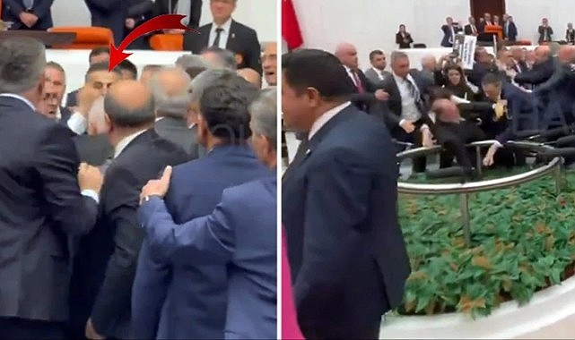 Meclis'te kayyum protestosu! AK Parti ve DEM'li milletvekilleri yumruk yumruğa kavga etti