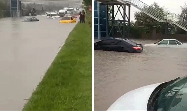 Şiddetli yağış başkenti felç etti! Sokaklar göle döndü, araçlar suya gömüldü