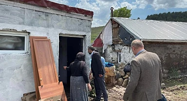 Başkan Yılmaz, sel felaketi sonrası köyleri ziyaret etti