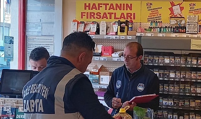 Göle Zabıtası zincir marketleri denetledi
