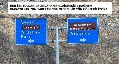 Karayollarının tabela hatası sürücülerin dikkatinden kaçmadı