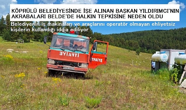 Köprülü Belediyesinde akraba krizi iddiaları ayyuka çıktı