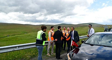 Vali Çiçek, Karayolları 18. Bölge Müdürlüğü çalışmalarını yerinde inceledi