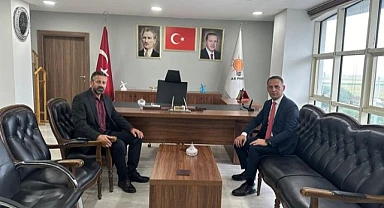 Yeni Müdür Yaslıkaya ayağının tozuyla Başkan Yılmaz'ı ziyaret etti!