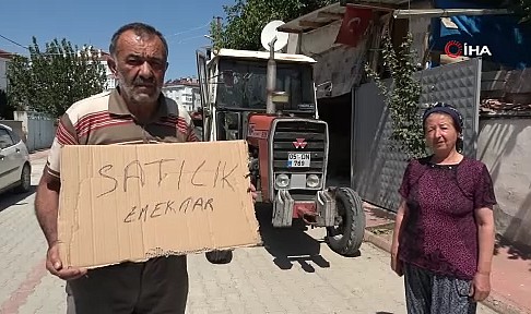 Çok sevdiği traktörünü satışa çıkardı