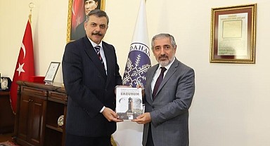 Erzurum Valisi Çifçi'den  Rektör Biber'e ziyaret