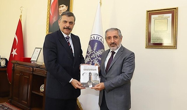 Erzurum Valisi Çifçi'den  Rektör Biber'e ziyaret