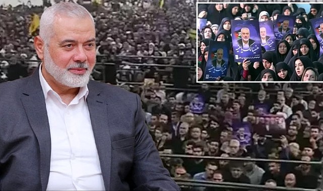 Haniye için ilk tören Tahran'da yapıldı! On binlerce kişi "İsrail ve ABD'ye ölüm" sloganları attı