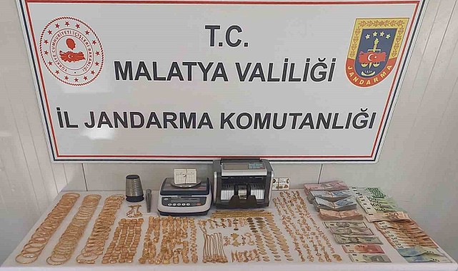 Jandarmadan Malatya'da 6 milyonluk kaçak altın operasyonu