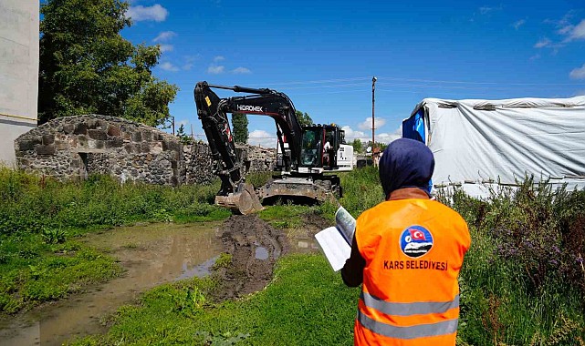 Kars'ta metruk binaların yıkımı sürüyor