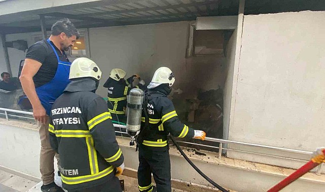 Odunlukta çıkan yangın büyümeden söndürüldü