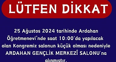 Serhat Ardahanspor, yoğun talep nedeniyle kongre yerini değiştirdi