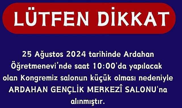 Serhat Ardahanspor, yoğun talep nedeniyle kongre yerini değiştirdi