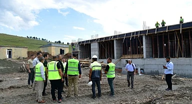Vali Çiçek, Göle KYK yurdu inşaatını denetledi