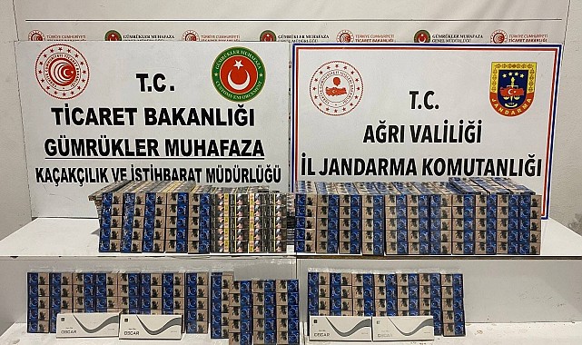 Ağrı'da çok sayıda gümrük kaçağı sigara ele geçirildi
