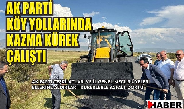 AK Partililer kolları sıvadı; Önce karpuz kesti, sonra asfalt döktü