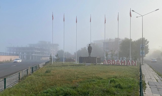 Ardahan'da yoğun sis etkili oldu