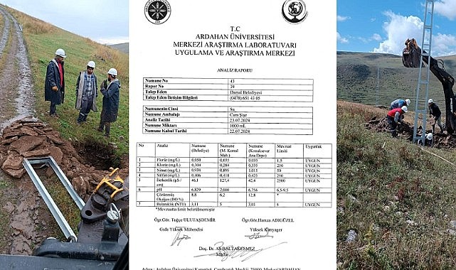 ARÜ, Damal’ın şebeke suyunu analiz etti; “içilebilir” dedi