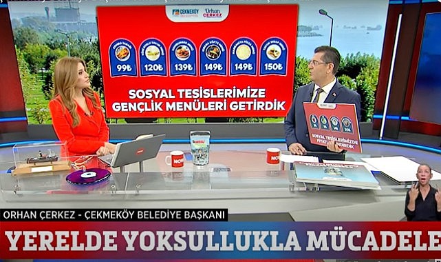 Başkan Çerkez, NOW TV'de ilçede yapılan projeleri anlattı