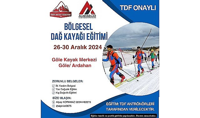 Bölgesel dağ kayağı eğitimi başvuruları başladı