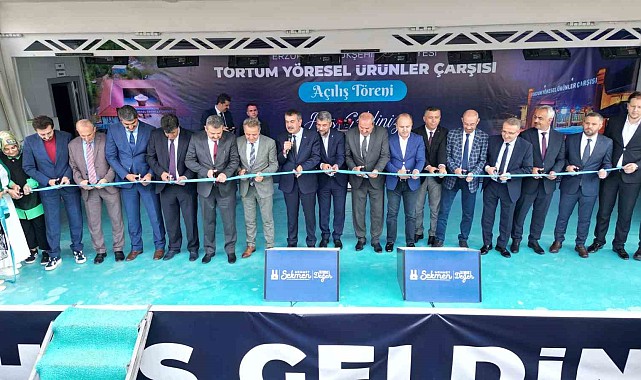 Büyükşehir Tortum'da yöresel ürünler çarşısı açtı