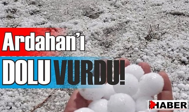 Fındık büyüklüğünde dolu yağdı