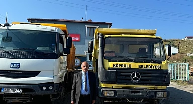 Köprülü beldesinde kamyon sevinci!