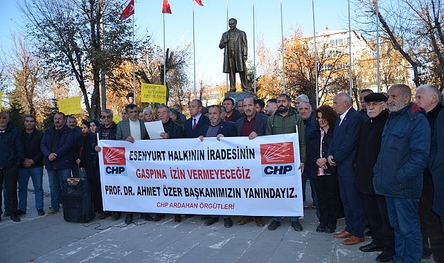 CHP Ardahan İl Başkanlığı'ndan Ahmet Özer için destek: "Halkın iradesinin gaspına izin vermeyeceğiz"