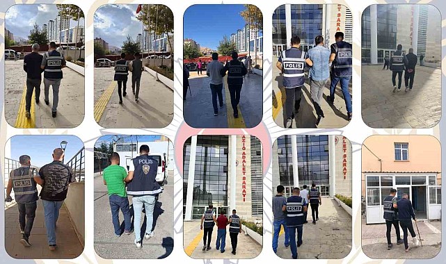 Elazığ'da kesinleşmiş hapis cezası bulunan 68 zanlı yakalandı