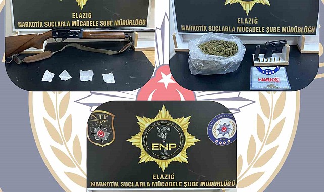 Elazığ'da uyuşturucu ile mücadele: 3 tutuklama