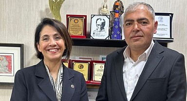 Gazeteci Özkan Karakaya, CHP Ankara Milletvekili Aylin Yaman’ı ziyaret etti