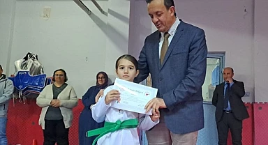 Posof’ta miniklerin tekvando heyecanı