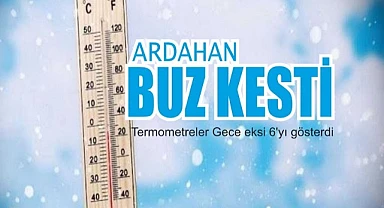 Ardahan’da soğuk hava etkisini artırdı