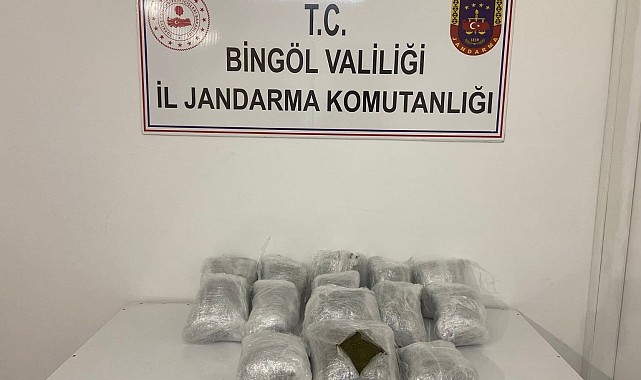 Bingöl'de 20 kilo esrar ele ele geçirildi