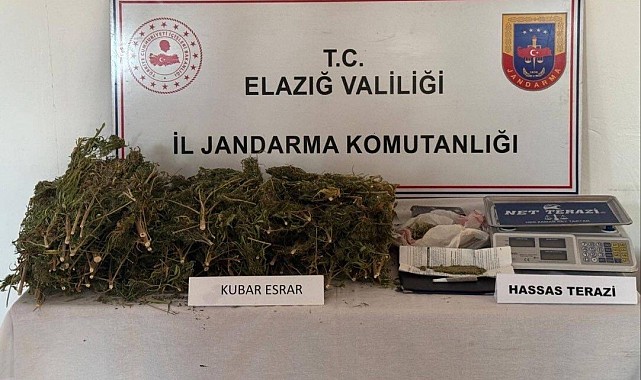 Elazığ'da evde 3 kilo 200 gram esrar ele geçirildi: 1 gözaltı