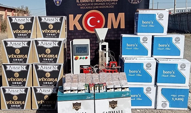 Erzurum'da kaçak sigara operasyonu