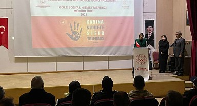 Göle'de kadına şiddete dikkat çekildi