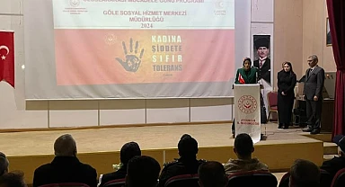 Göle'de kadına şiddete dikkat çekildi