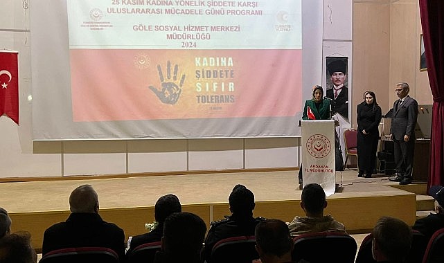 Göle'de kadına şiddete dikkat çekildi