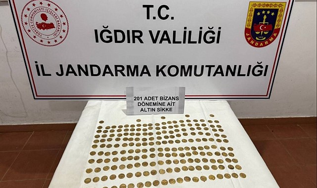 Iğdır'da 201 altın sikke ele geçirildi