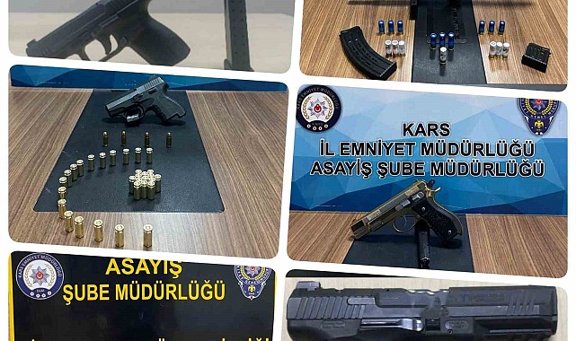 Kars'ta polis ruhsatsız silah taşıyanların kabusu oldu