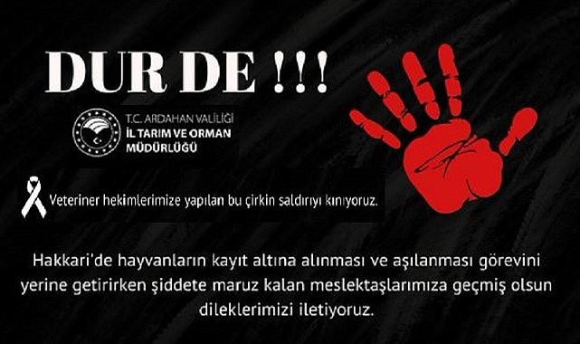 Tarım Müdürlüğü, Hakkâri’deki saldırıyı kınadı