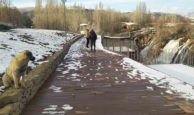 Beyaz gelinliğini giyen Muradiye Şelalesi ziyaretçilerini bekliyor